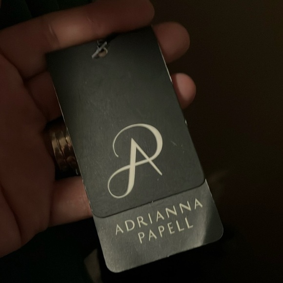 Adrianna Papell Silver Sequin Lace Cap Sleeve Gown Size 14 NWT Formal Dress - Picture 6 of 6